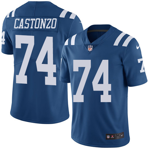 Youth Limited Anthony Castonzo Nike Jersey Royal Blue - #74 Rush NFL Indianapolis Colts